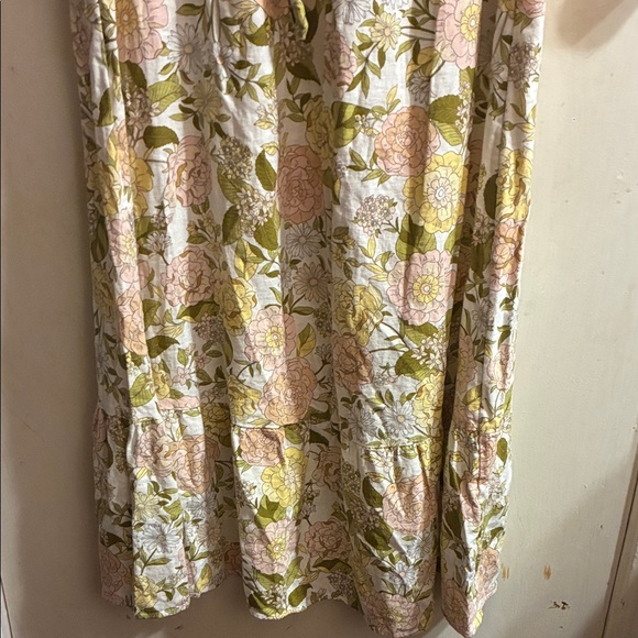 Who What Wear Floral Long Sleeve Dress - Green and Pink - Picture 6 of 6